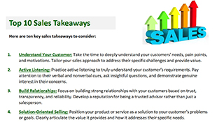 Top 10 Sales Takeaways Iba