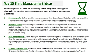 Top 10 Time Management Ideas - IBA