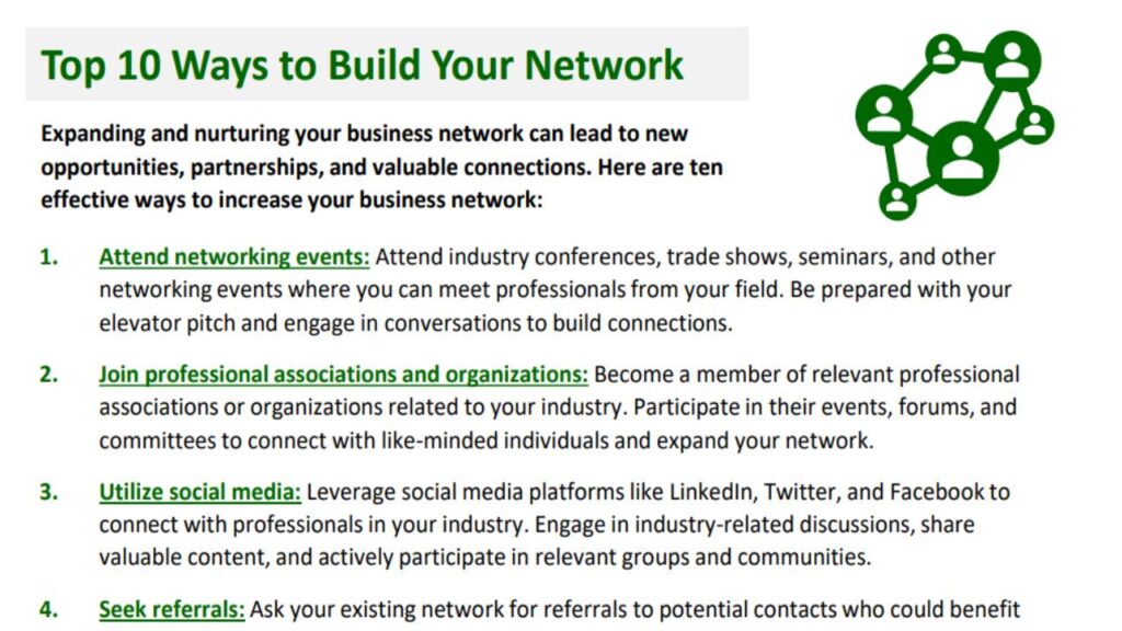 Top 10 Ways to Build Your Network - IBA