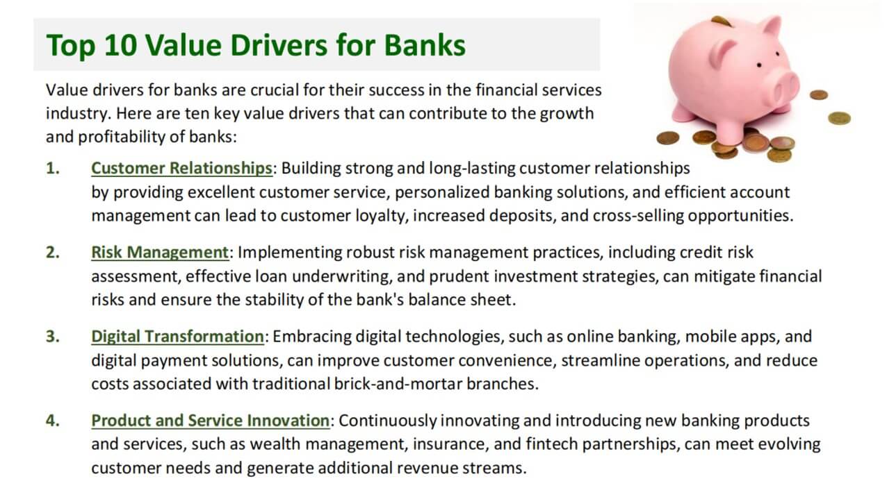 Top 10 Value Drivers for Banks - IBA